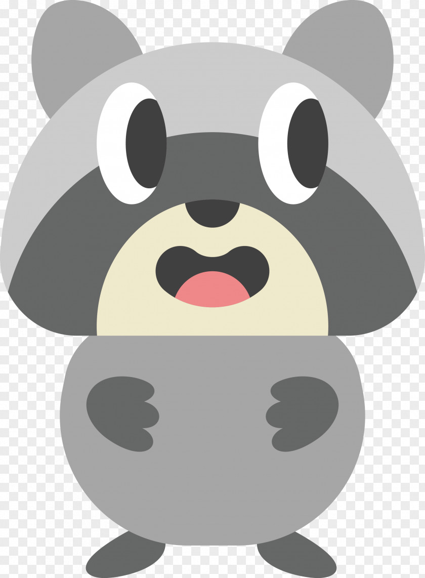 Cartoon Little Raccoon Dog Clip Art PNG