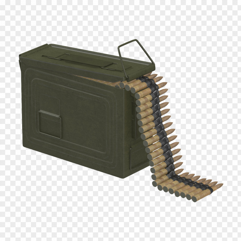 Covered Ammunition Box Firearm Machine Gun PNG