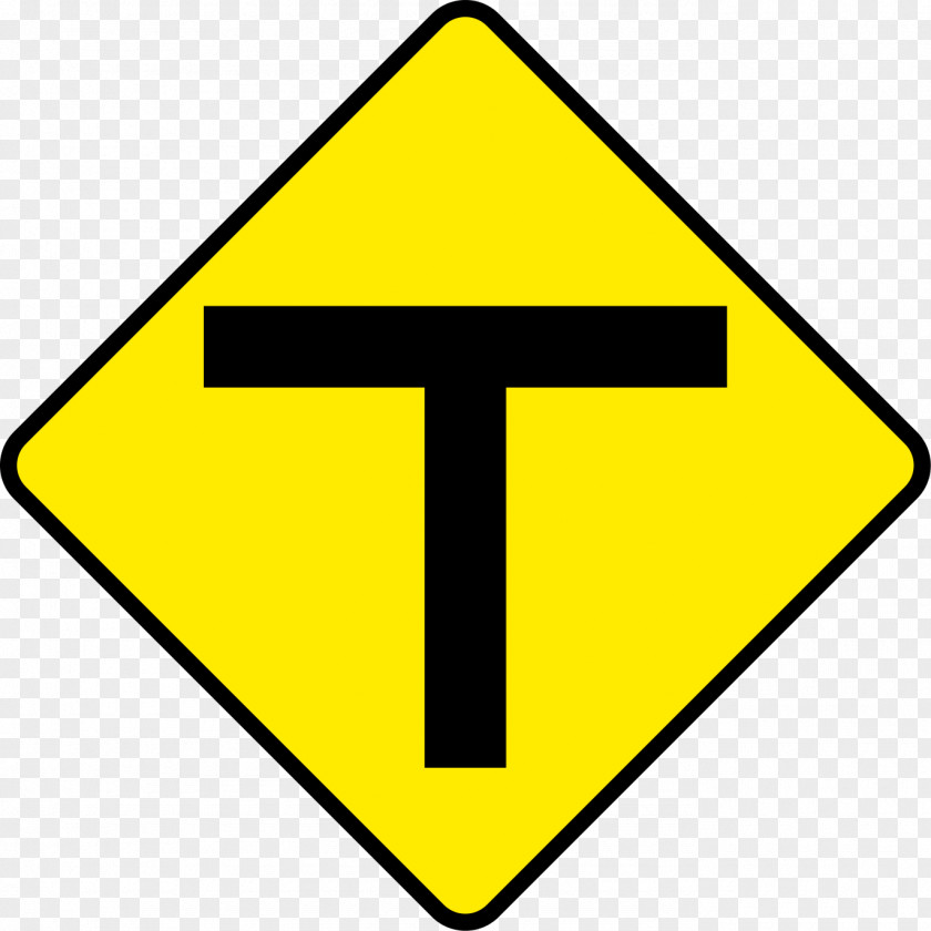Equal Three-way Junction Traffic Sign Intersection Warning PNG