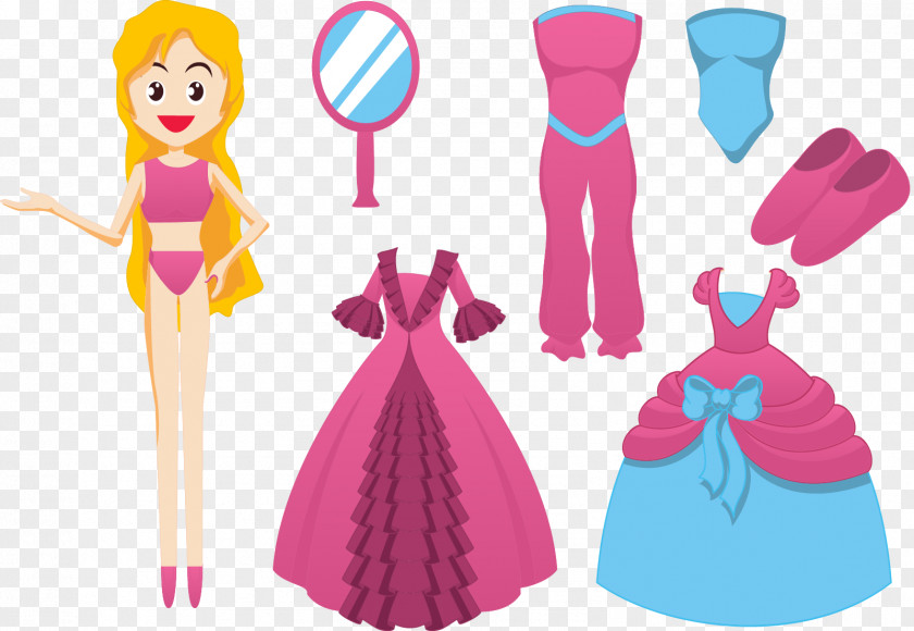 Vector Doll Dress Up Barbie Clip Art PNG