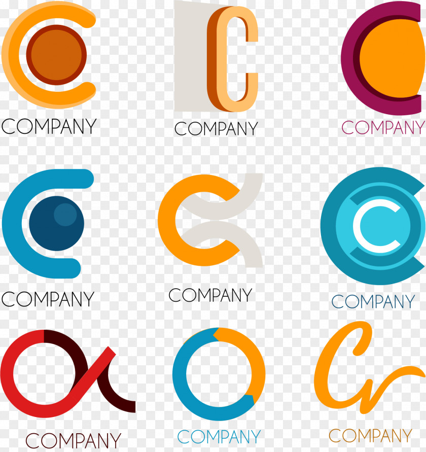 Vector Hand Painted C Letters Logo PNG