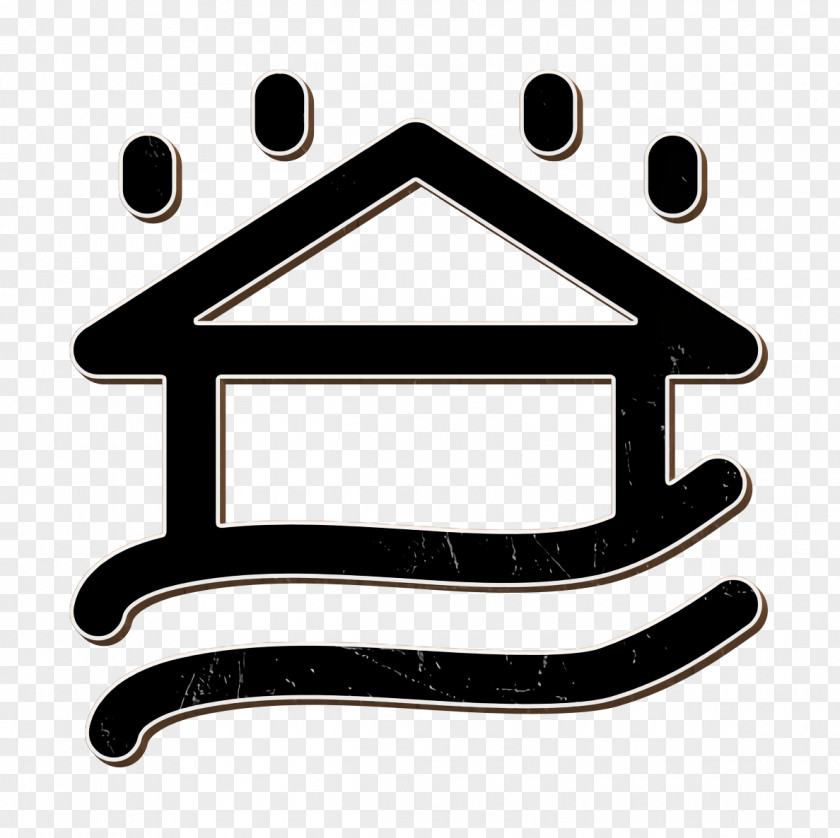 Weather Elements Icon Flooded House Rain PNG