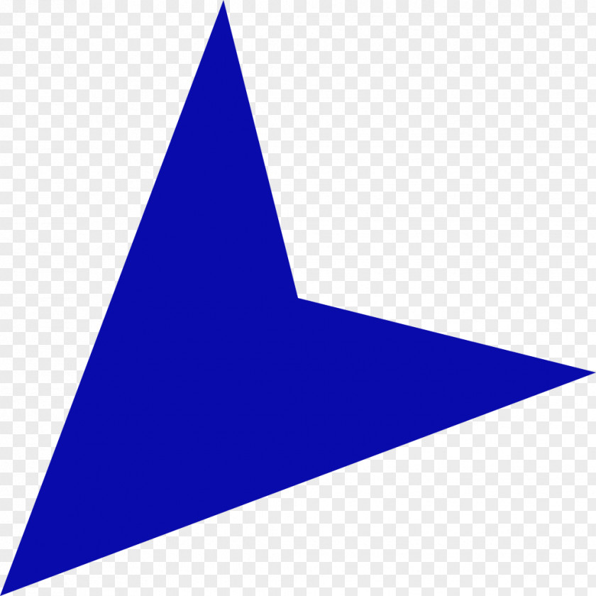 Blue Arrow Triangle Point Font PNG