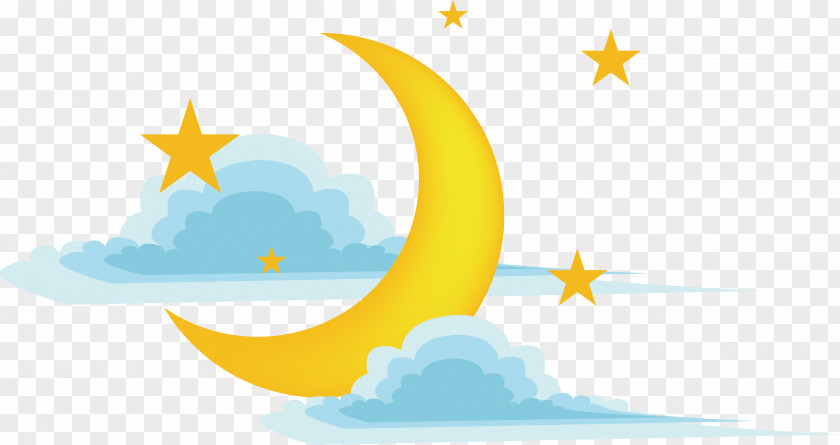 Crescent Vector Element Moon Mid-Autumn Festival Euclidean PNG