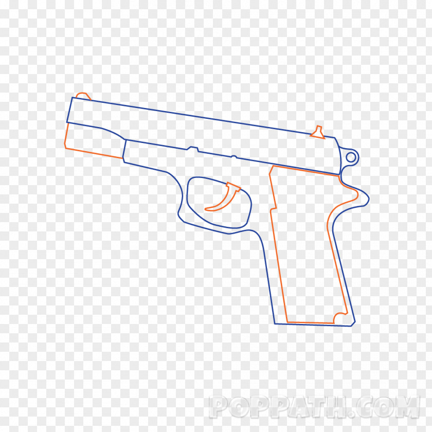 Hand Gun Line Point Clip Art PNG