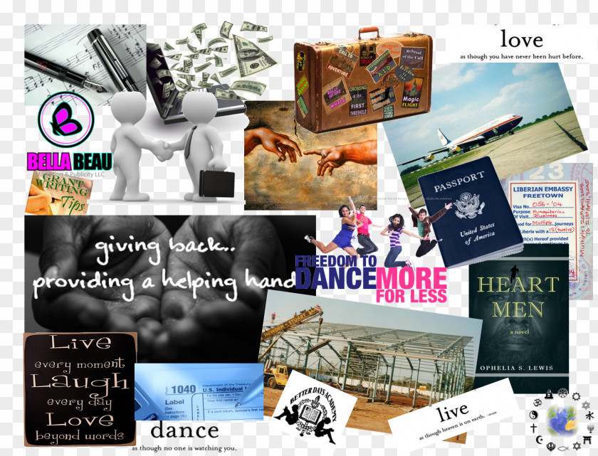 Vision Board Dream Collage Graphic Design Advertising PNG
