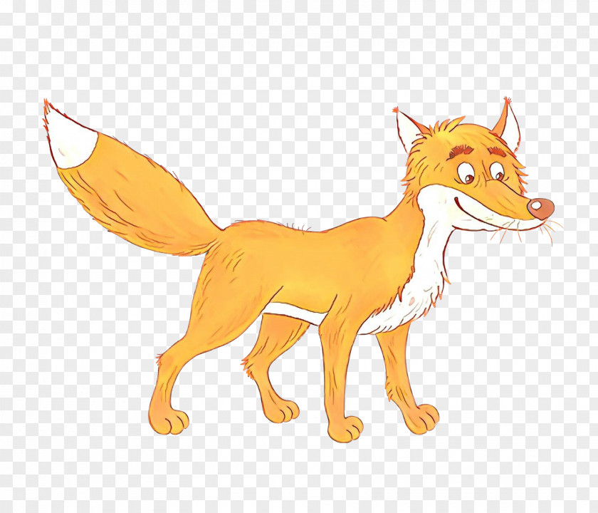Animation Fictional Character Cartoon Red Fox Tail Yellow Animal Figure PNG