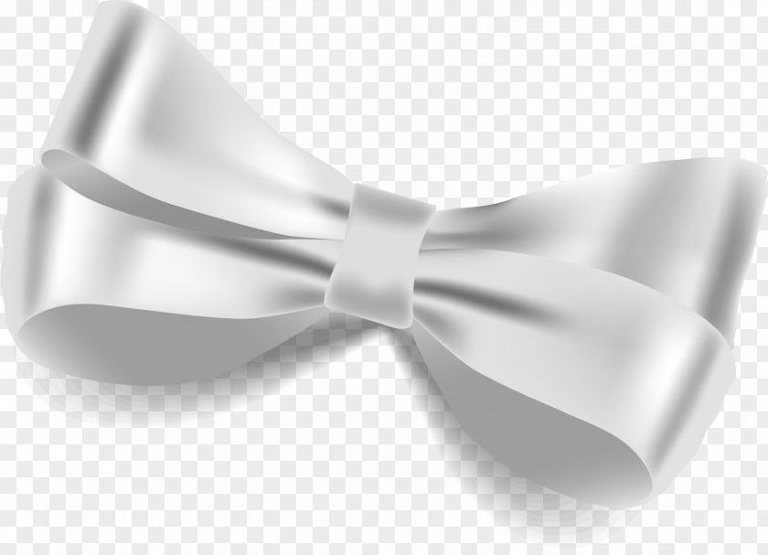 Beautiful White Bow Tie Butterfly Ribbon PNG