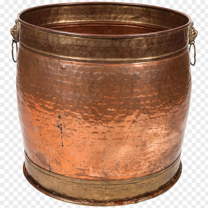 Copper Pot Brass Material Flowerpot Still PNG