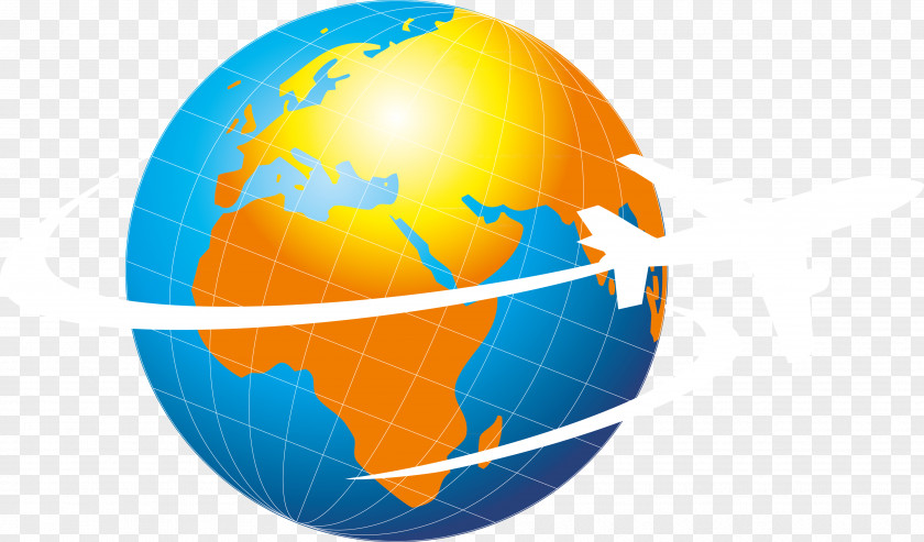 Globe Earth Aircraft Clip Art PNG