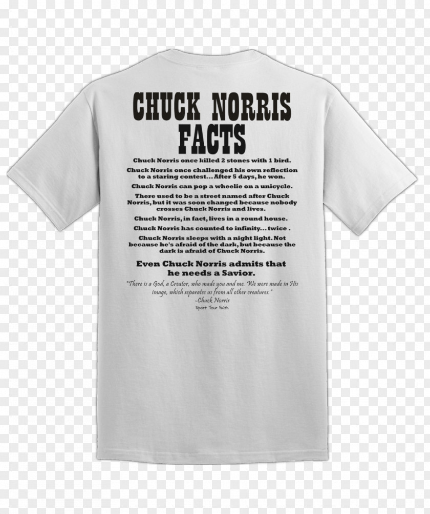 T-shirt Chuck Norris Facts Sleeve Clothing PNG
