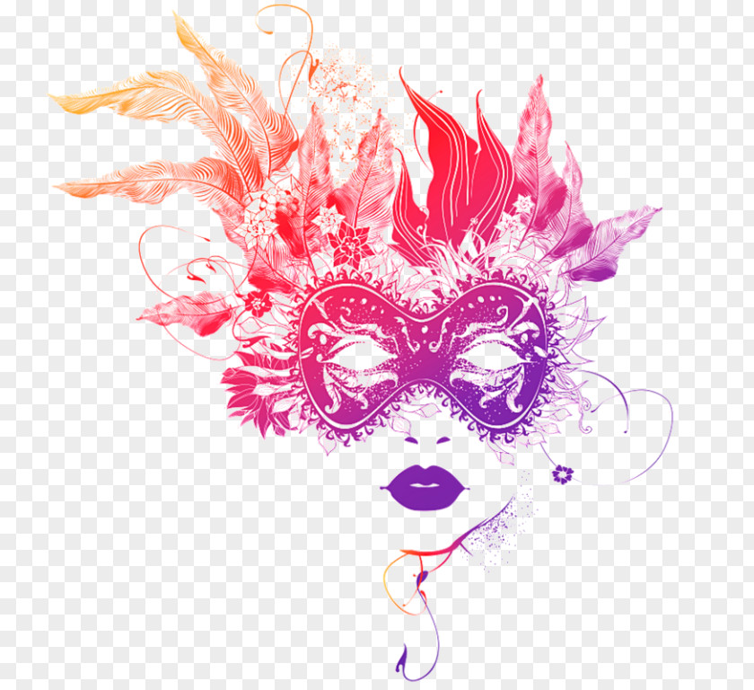 Venice Carnival Masquerade Ball Illustration February PNG