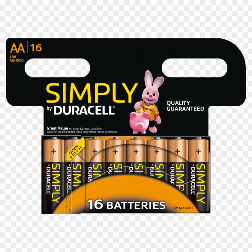 Duracell Electric Battery AAA Nine-volt PNG
