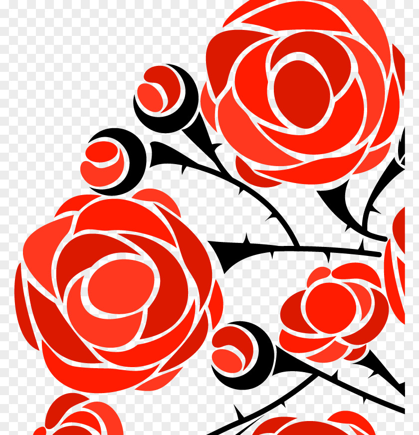 Rose Flower Euclidean Vector Garden Roses PNG