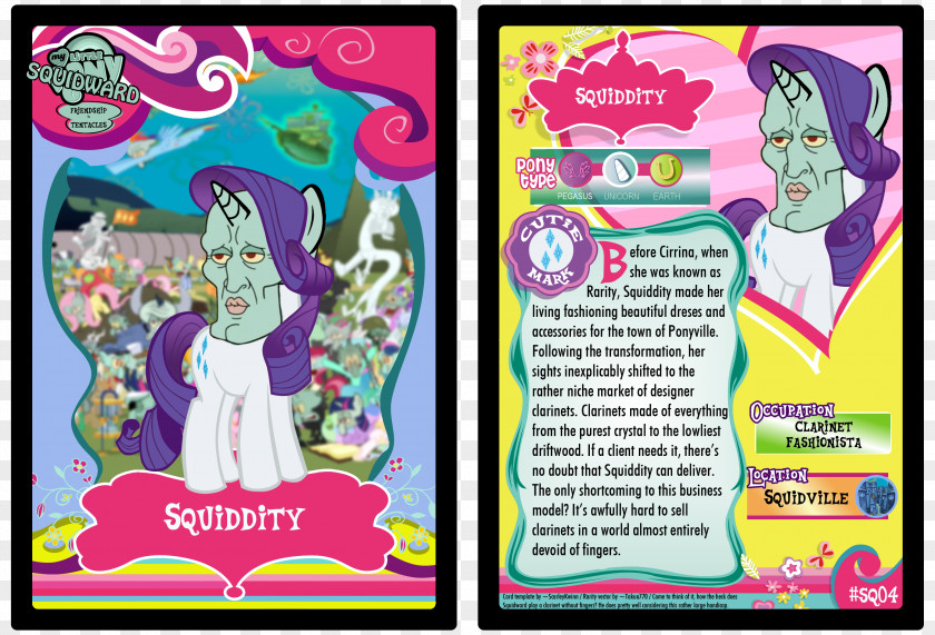 Squidward Tentacles My Little Pony Collectible Card Game Art Pony: Friendship Is Magic Fandom PNG