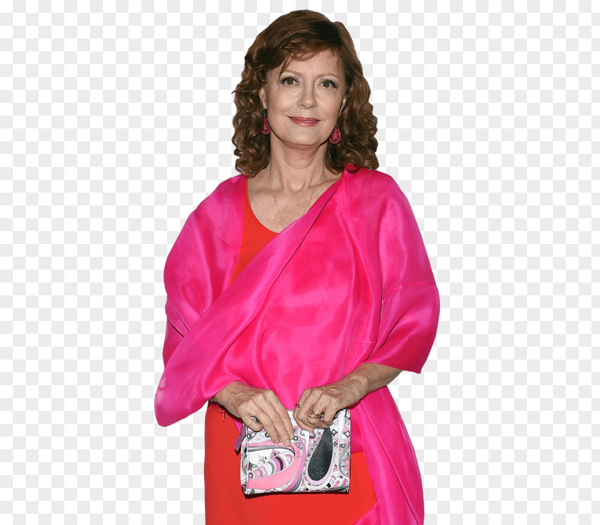 Susan Sarandon Outerwear Pink M Shoulder Top Sleeve PNG