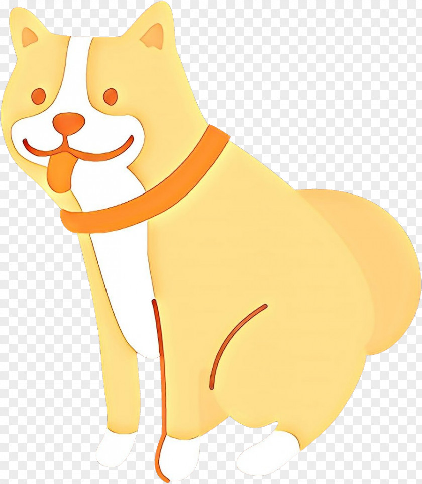 Cartoon Yellow Animal Figure Tail Whiskers PNG