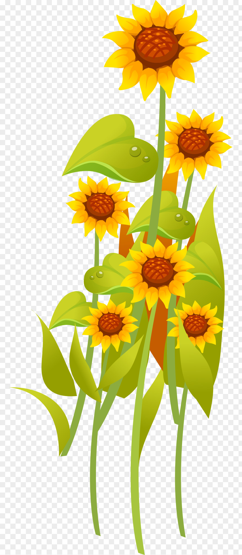 Hand-painted Sunflower Yellow Common Illustration PNG