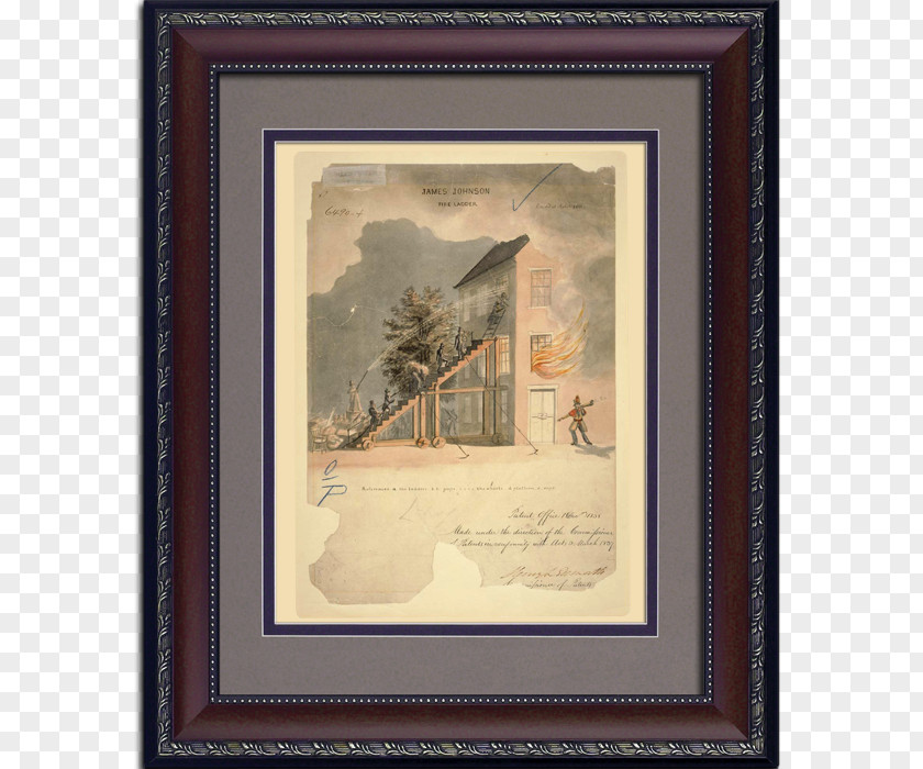 Ink Smudges Material United States Patent And Trademark Office 19th Century Drawing 1800s PNG