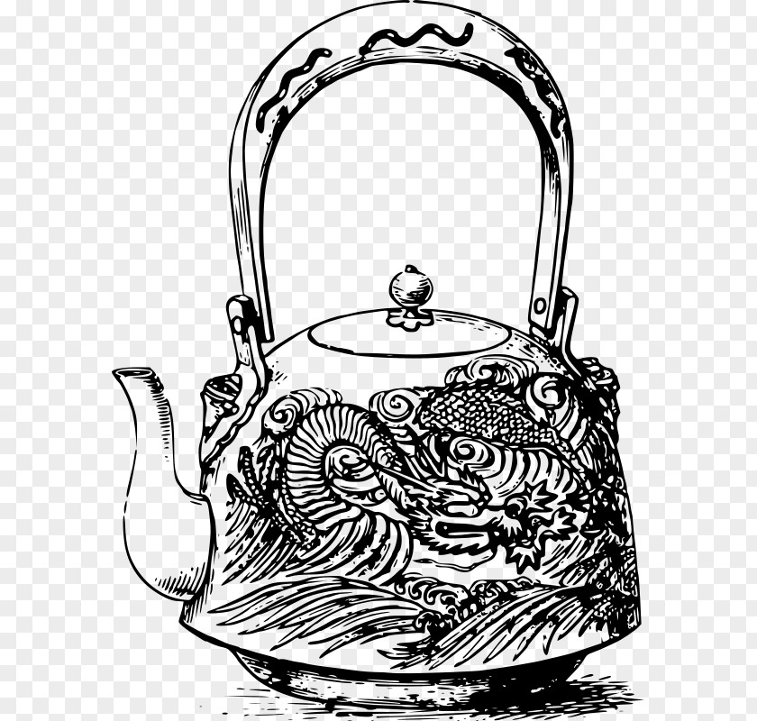 Japan Dragon Teapot Teacup Clip Art PNG
