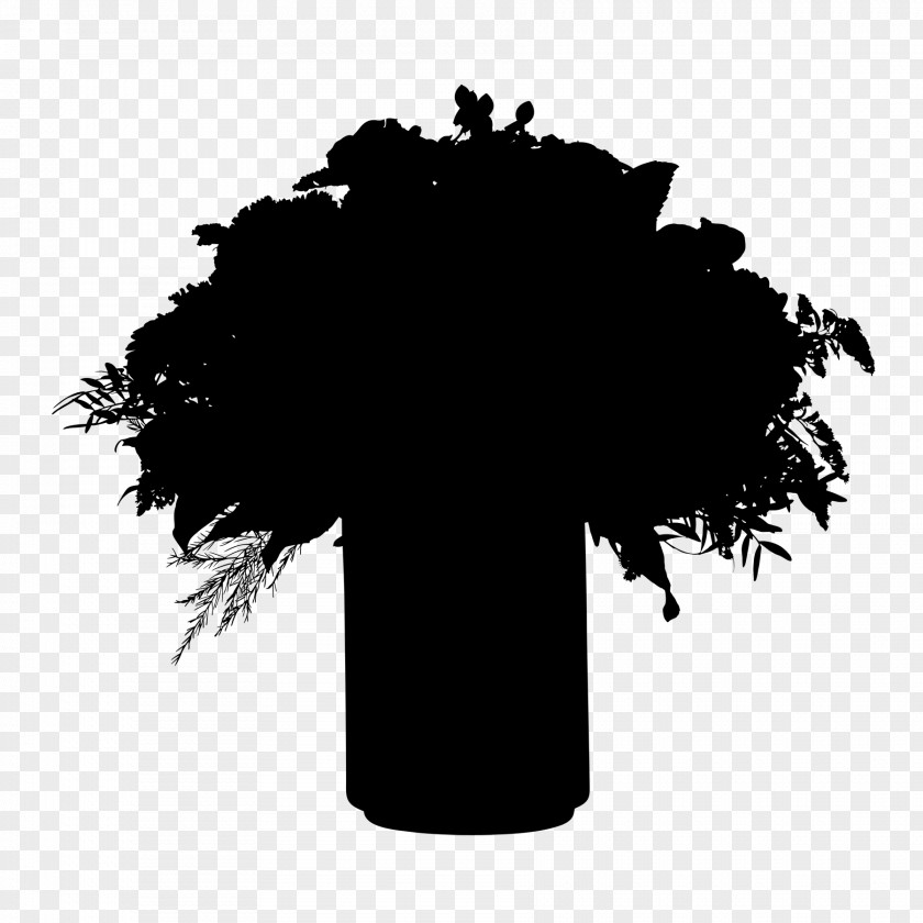 Tree Silhouette Font Black M PNG