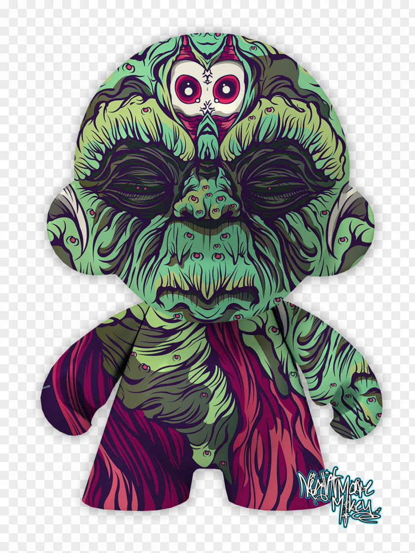 Yoda Illustration Skull Plants Legendary Creature PNG