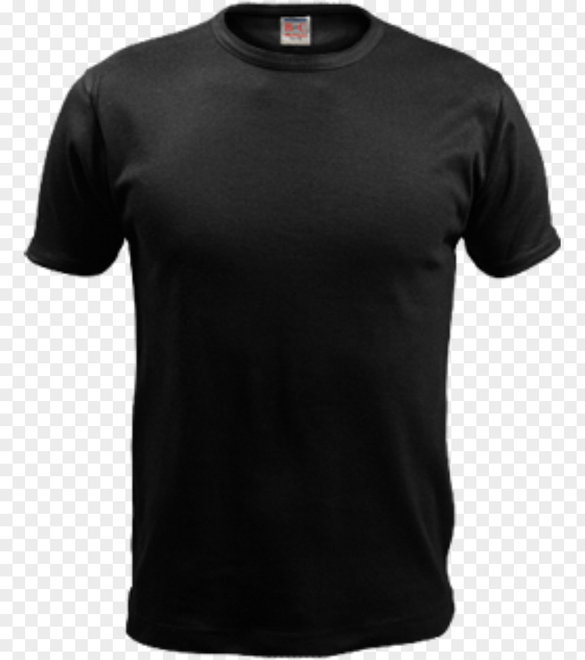 Black T-shirt Image Under Armour Sleeve Polo Shirt PNG