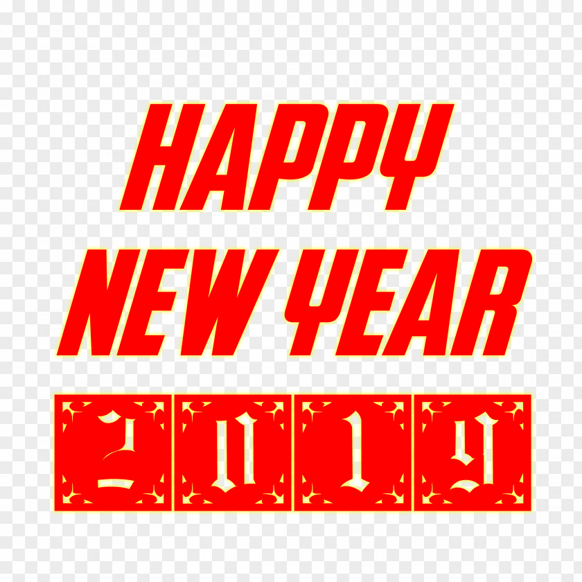 Happy New Year 2019 Transparent Clipart. PNG