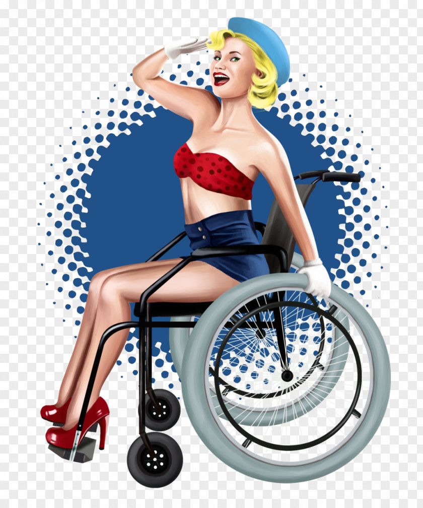 T-shirt Pin-up Girl Wheelchair Cadeirante PNG girl , pin up clipart PNG