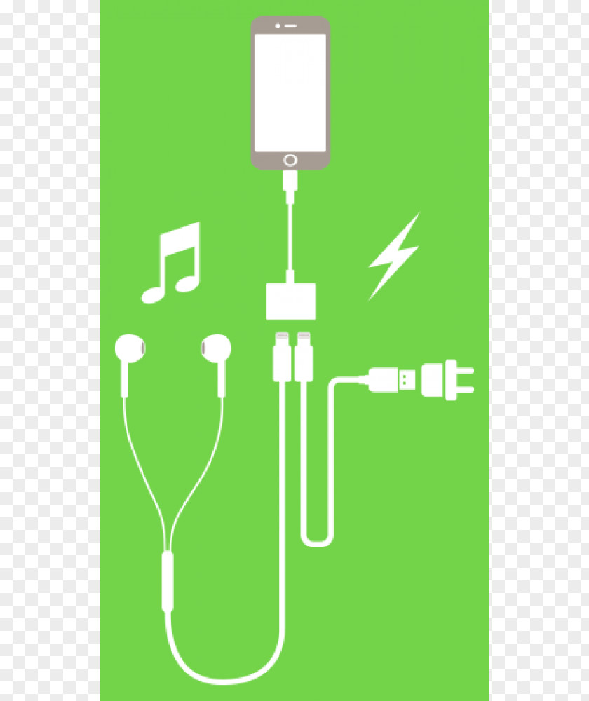 Belkin Audio Cable Apple IPhone 7 Plus 8 Lightning + Charge RockStar AC Adapter PNG