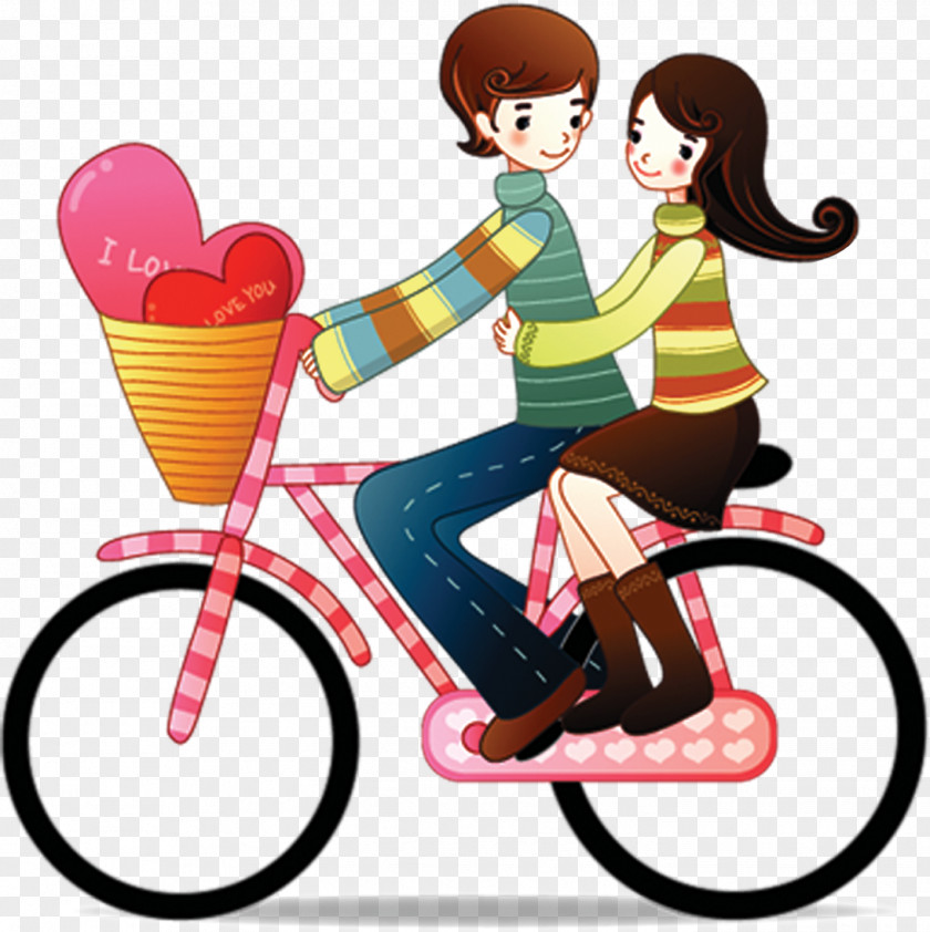 Bicycle Love Romance Couple Intimate Relationship Valentines Day PNG