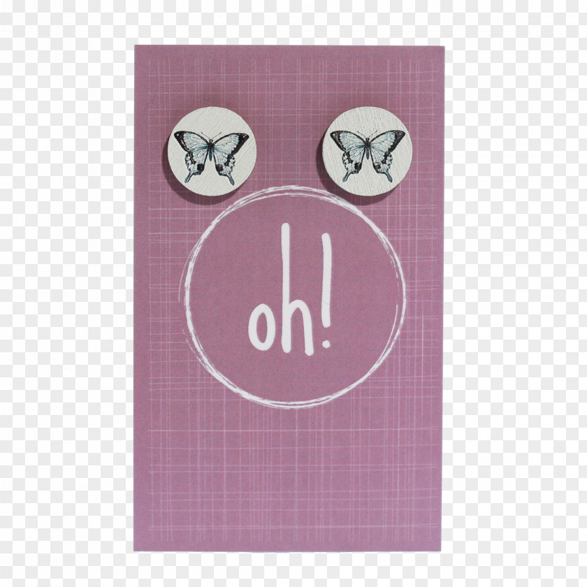 Butterfly Composition Earring Button Textile Clothing Pink PNG
