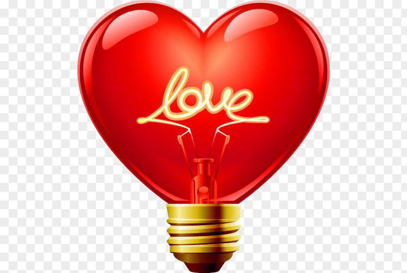 Love Bulb Incandescent Light Clip Art PNG