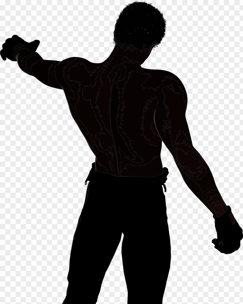 Muscle Man Physical Fitness Silhouette Centre PNG