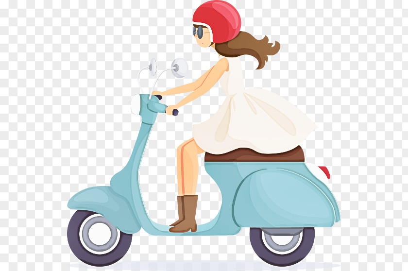 Scooter Vespa Cartoon Vehicle Riding Toy PNG