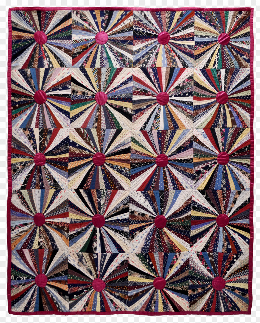 American Folk Art Museum Quilt Textile Patchwork Silk Comforter Pattern PNG