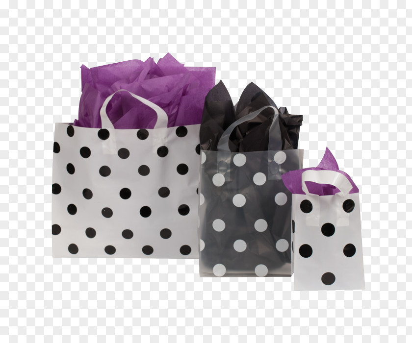 Bag White Polka Dot Packaging And Labeling Handle PNG