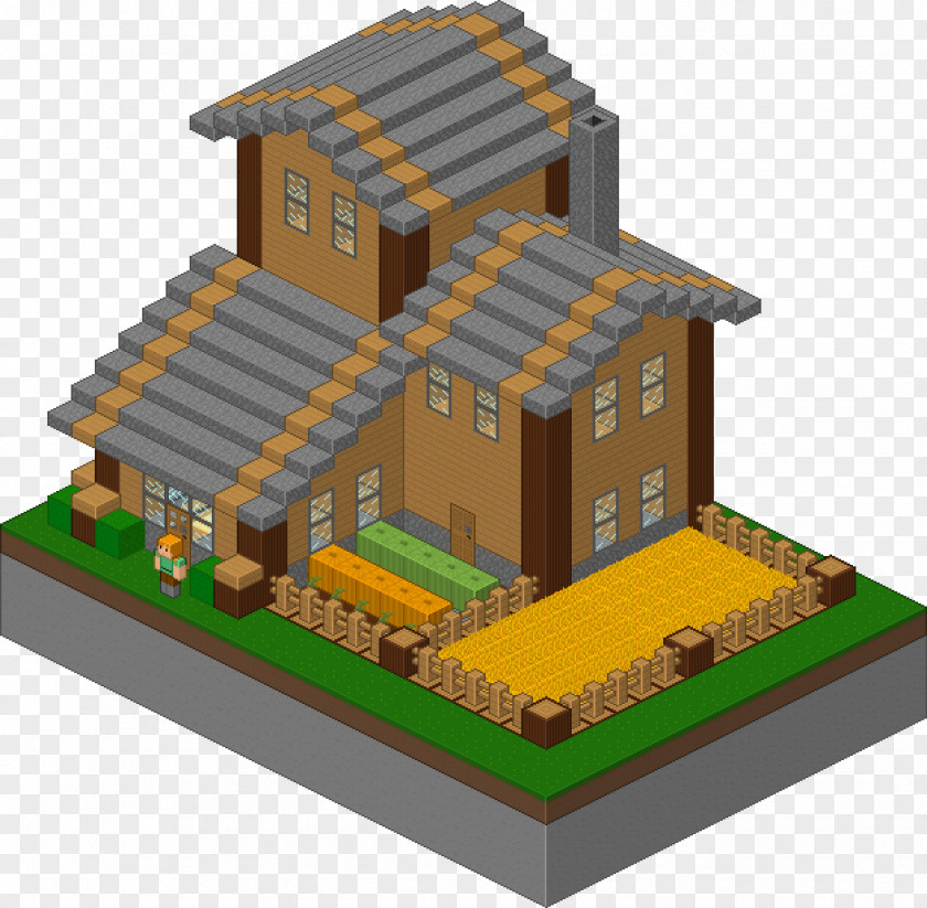 Stage Minecraft Pixel Art House Building PNG