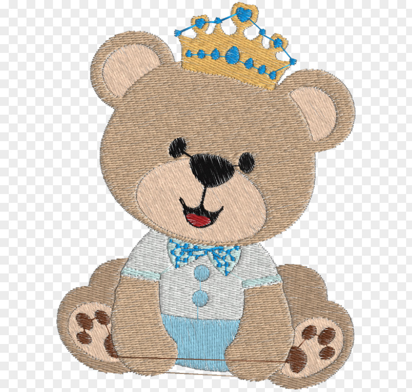 Bear Paper Embroidery Baby Shower Convite PNG