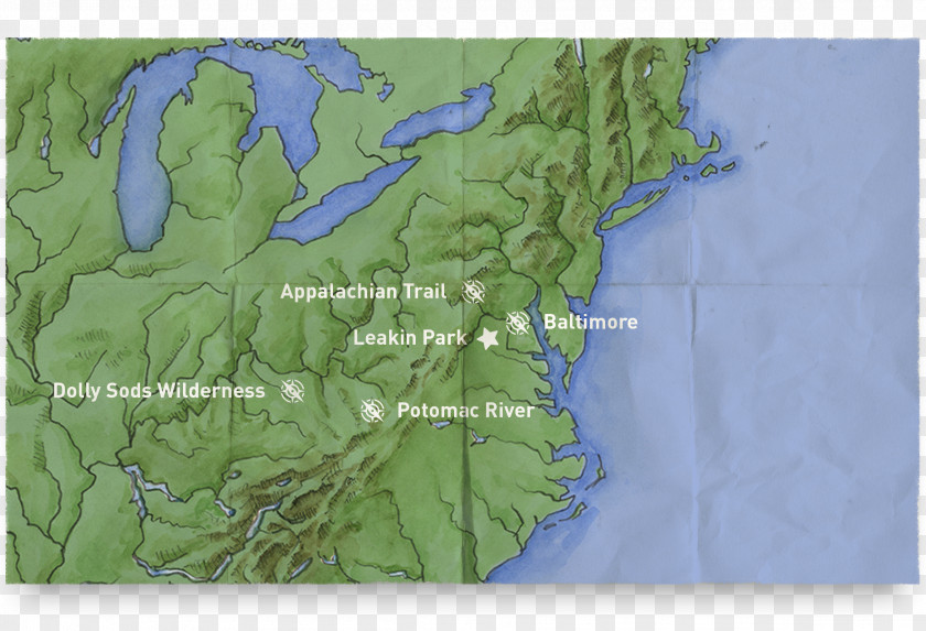 Map Dolly Sods Wilderness Trail Delaware Water Gap PNG