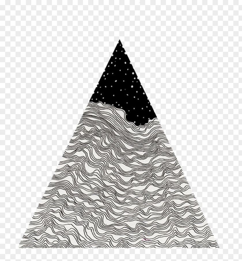 Black Line Triangle And White PNG