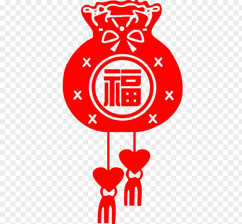 Each Child New Year Red Packets Chinese Fukubukuro Papercutting Envelope PNG