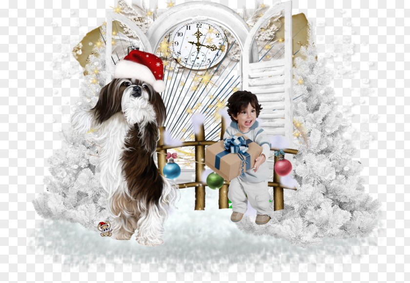 Cluster Lashes Puppy Christmas Day Dog Ornament PNG