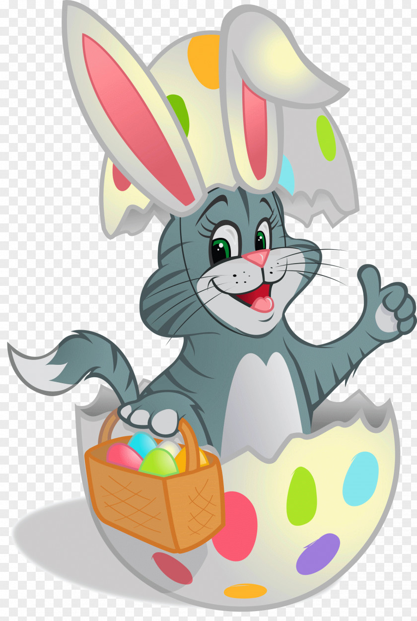 Egg Tube Easter Bunny Kitten Rabbit Cat Clip Art PNG