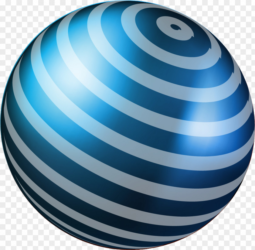 Hand Painted Blue Circle Ball Illustration PNG