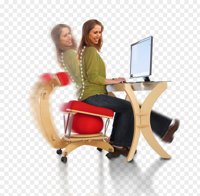Practical Desk Office & Chairs Table Ball Chair Sitting PNG