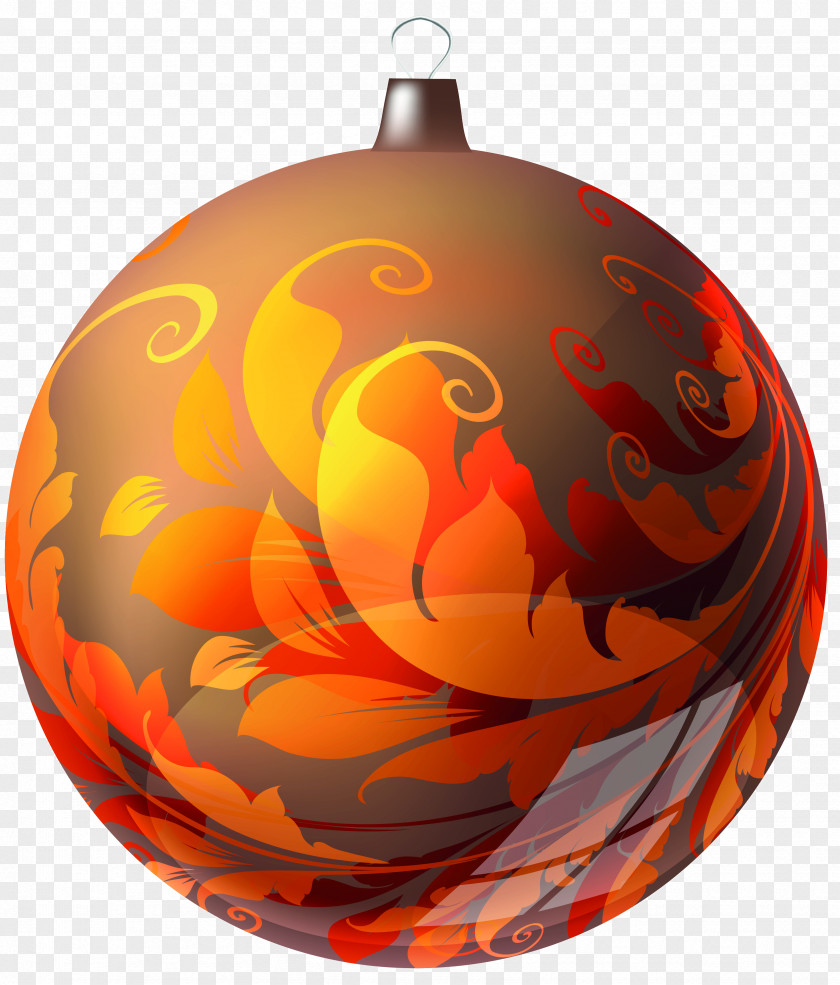 Pumpkin Christmas Ornament Sphere PNG