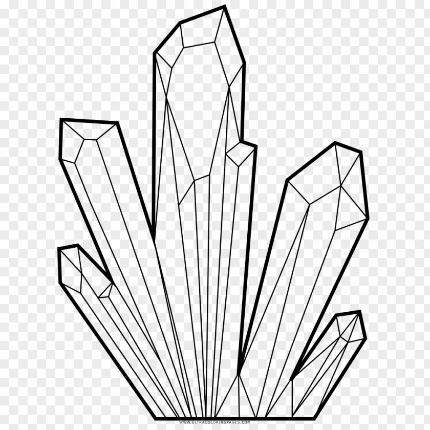 Cristal Coloring Book Line Art Drawing Crystal Ausmalbild PNG