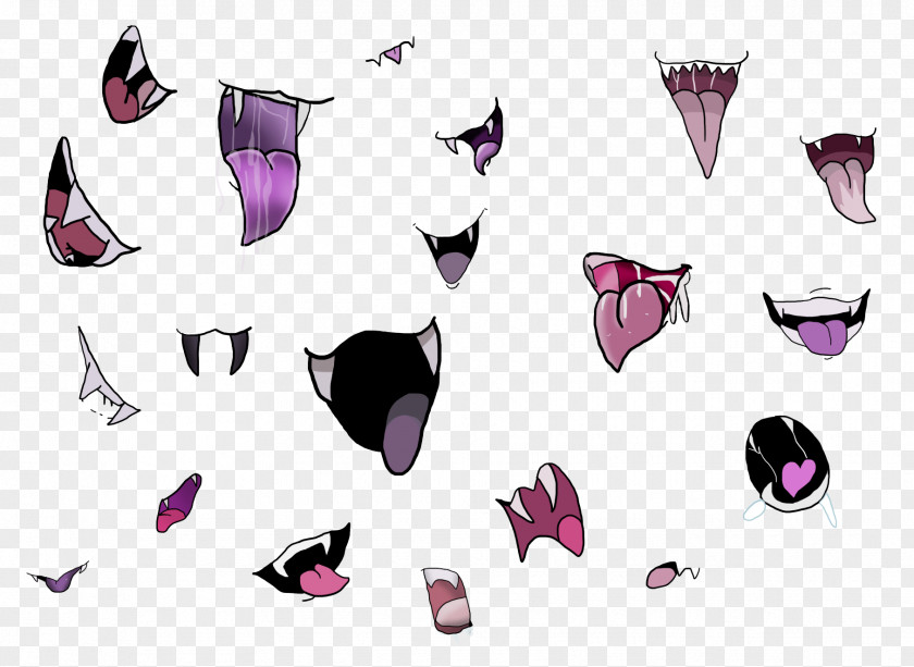 Mouth Smile Art Purple Violet PNG