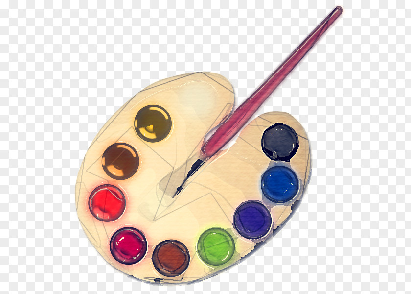 Watercolor Paint Design Palette PNG